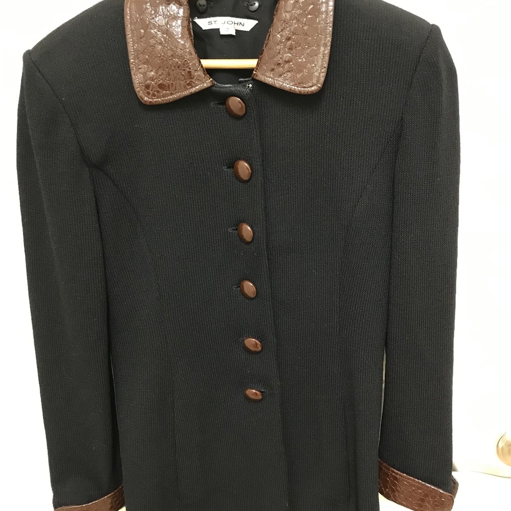 St. John alligator trimmed blazer